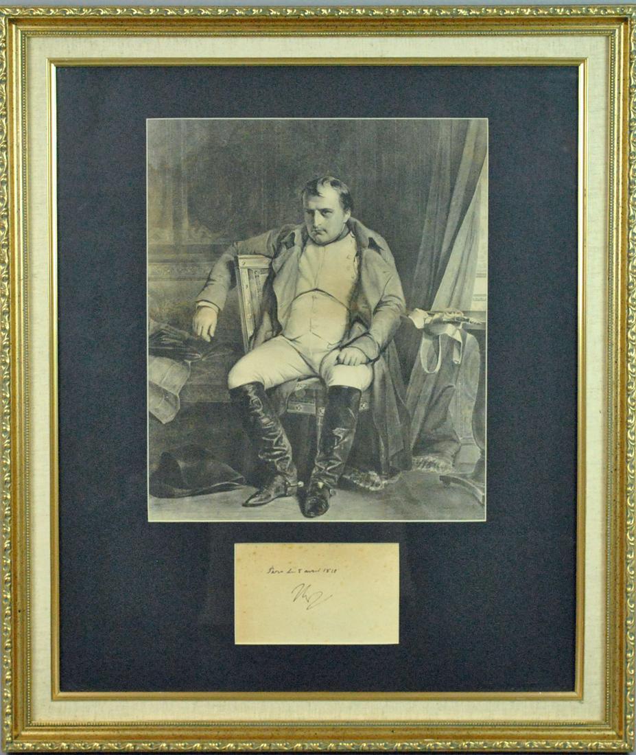 NAPOLEON BONAPARTE SIGNATURE, 1819 (1 of 3)