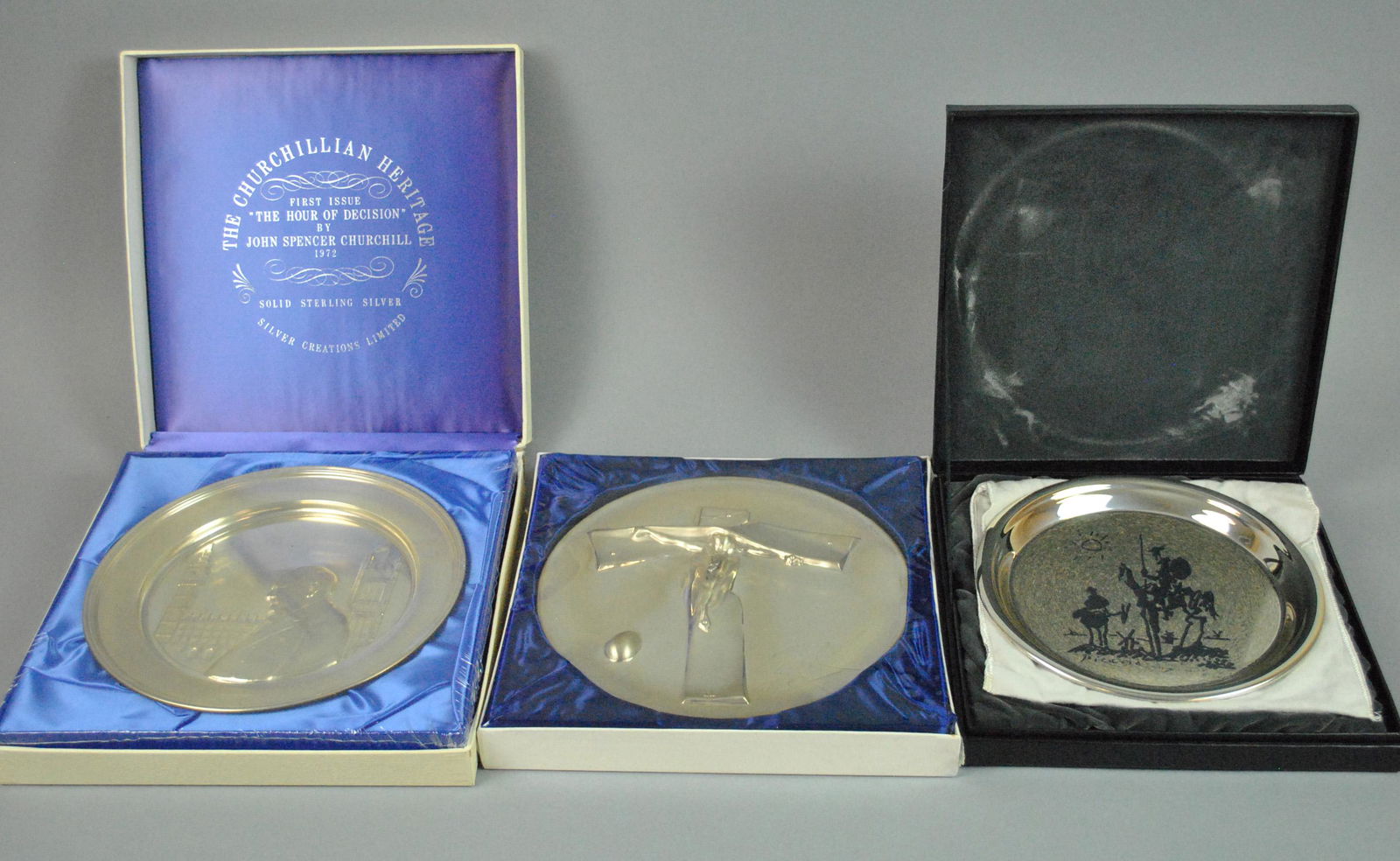 (3) 1972 STERLING SILVER COLLECTIBLE PLATES (1 of 4)