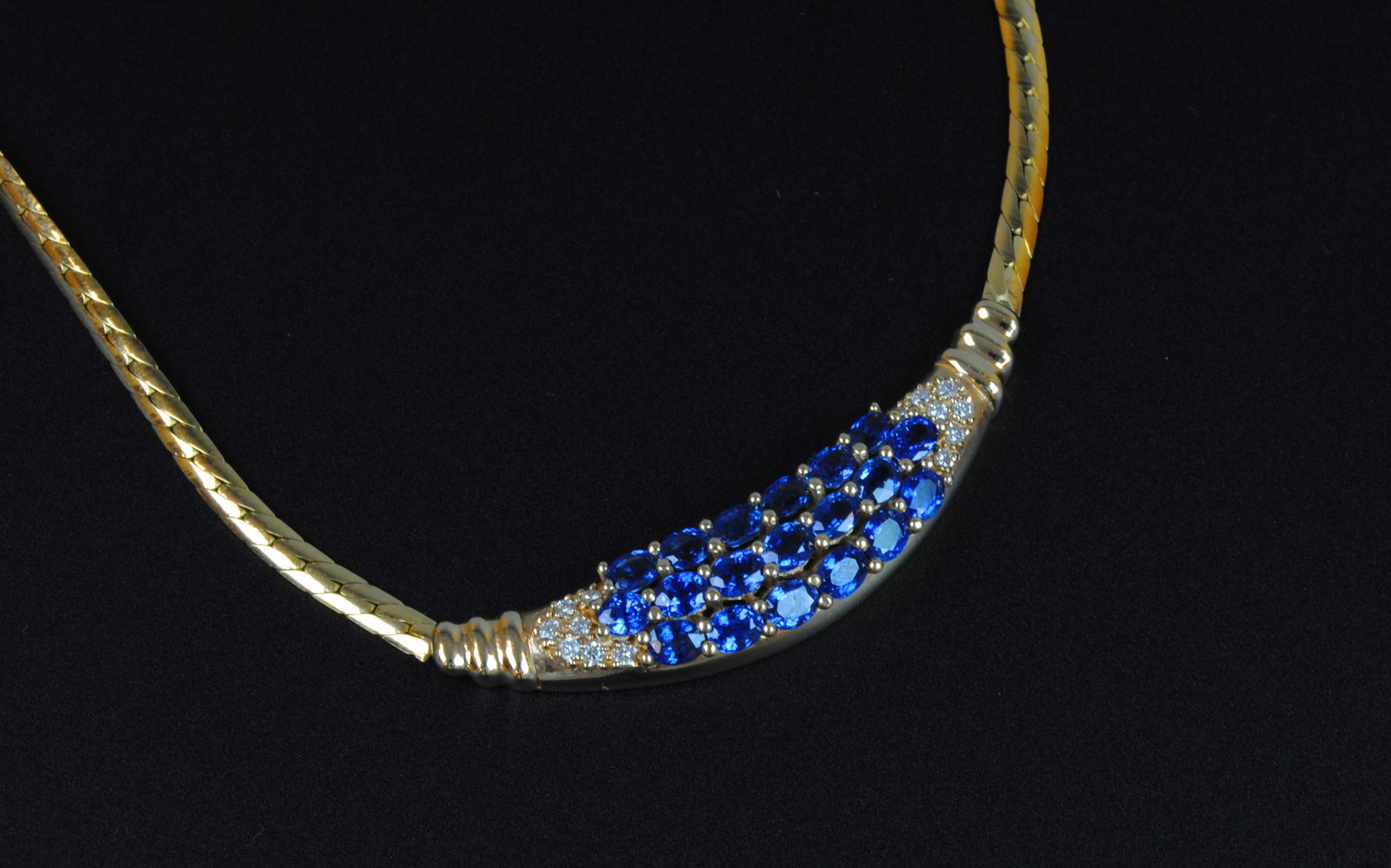 14K SAPPHIRE & DIAMOND NECKLACE (1 of 3)