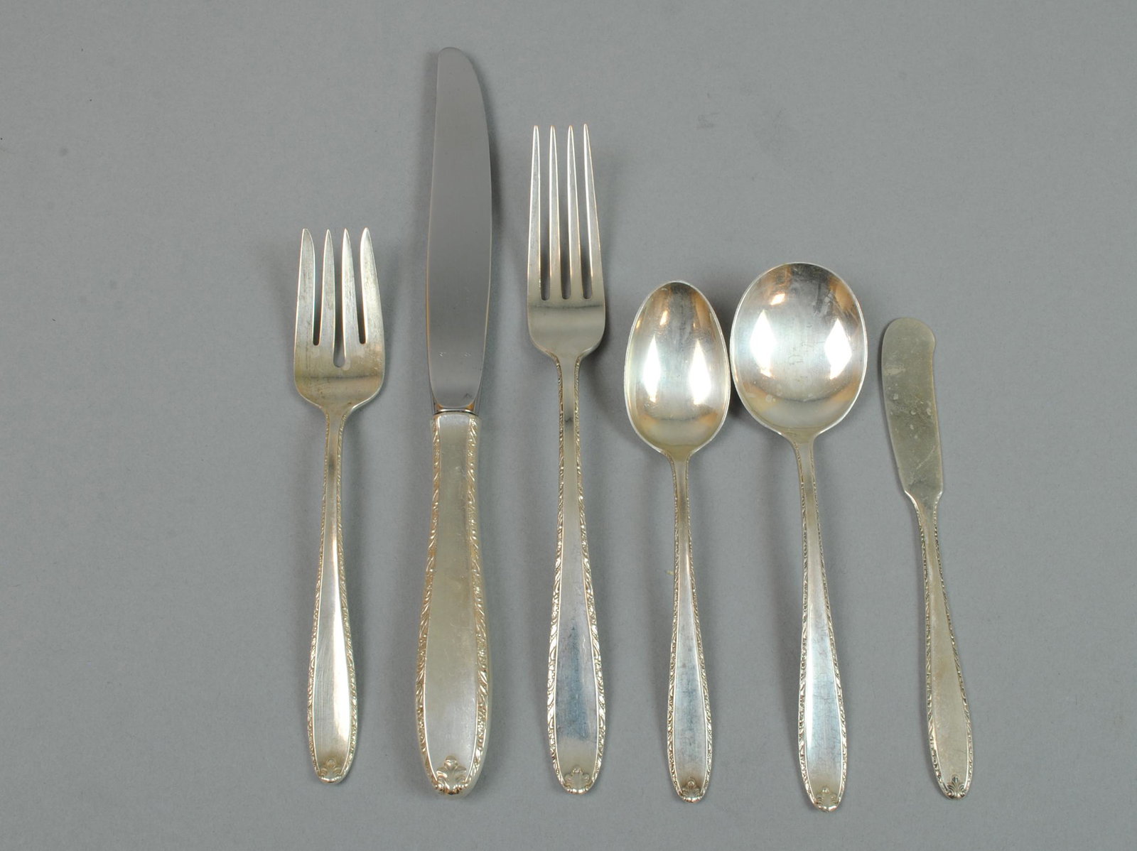 (76) PIECE ALVIN STERLING FLATWARE SERVICE (1 of 2)