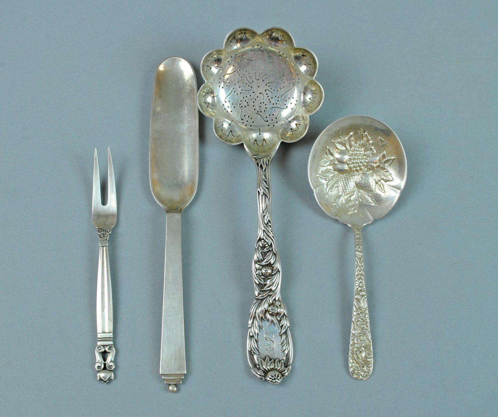 (36) PIECE SILVER FLATWARE INCL. TIFFANY & JENSEN (1 of 2)