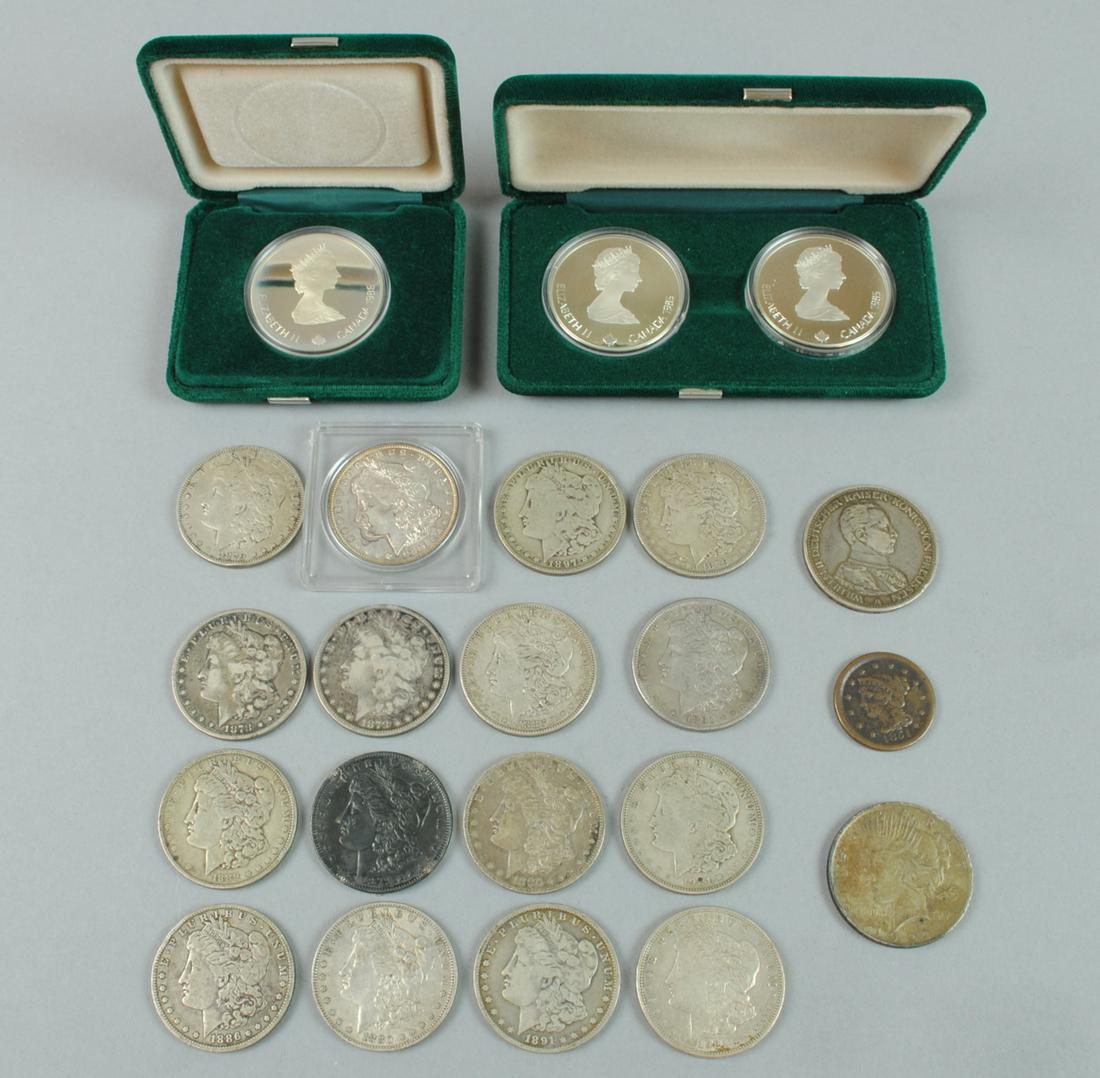 (22) PIECE COIN GROUP - MOSTLY MORGAN'S & SILVER (1 of 7)