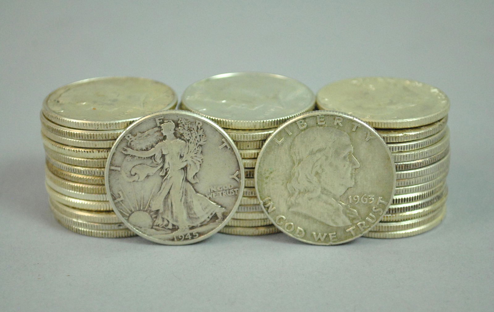 (41) US SILVER HALF DOLLAR COINS (1 of 1)