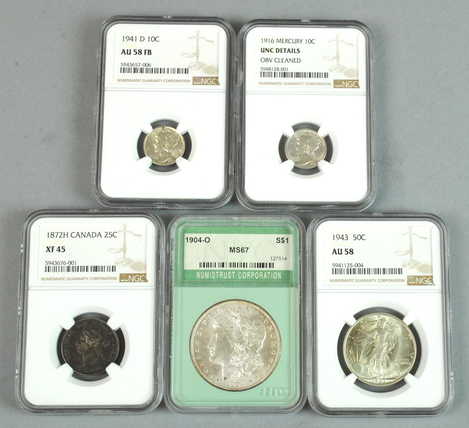 (5) GRADED US & CANADA COINS (1 of 3)