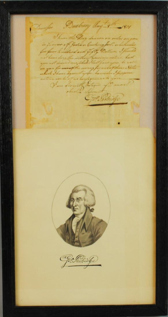 GEORGE PARTRIDGE SIGNED LETTER (1 of 2)