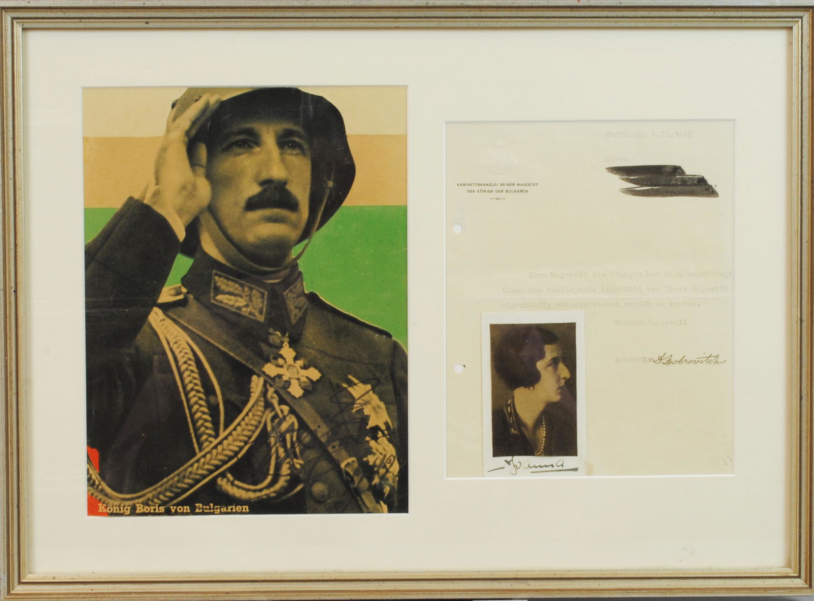 BULGARIAN KING BORIS III & QUEEN JOANNA SIGNATURES (1 of 1)