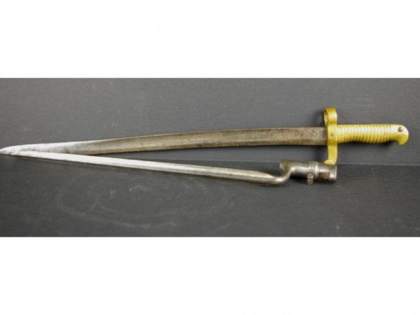 TWO US ARMY CIVIL WAR ERA BAYONETS: including a Model 1855 rifle sword, and a socket type stamped US, longest 24in. The Knoop Collection