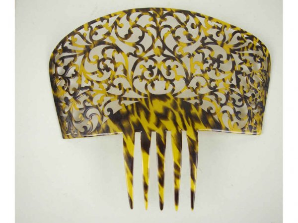 VICTORIAN TORTOISE SHELL-STYLE HAIR COMB, 8x10in.: The Knoop Collection