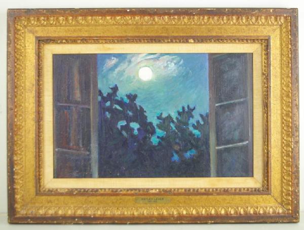 ATTRIBUTED TO HAYLEY LEVER (American, 1876-1958): "The Witch Hunt", oil on panel, unsigned, verso with label of Plaza Art Galleries New York City / E.P.& W. H. O'Reilly Auctioneers, 11x18in. Note: Included with this lot is an inscribed note purportin