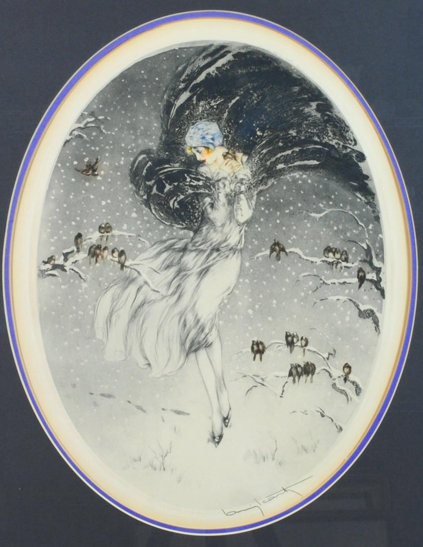 LOUIS ICART ETCHING - CHILLY ONE (1 of 7)