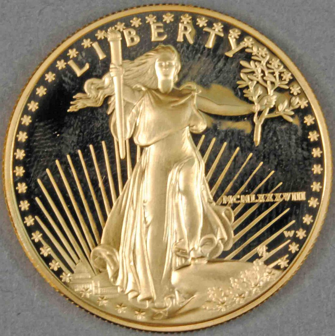 1988 AMERICAN EAGLE $50 GOLD PROOF COIN (1 of 5)