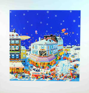 HIRO YAMAGATA SERIGRAPH - SNOW CASTLE II: pencil signed and numbered 142/250, Yamagata & CAP blind stamps, good condition, sheet size 35x34in., unframed