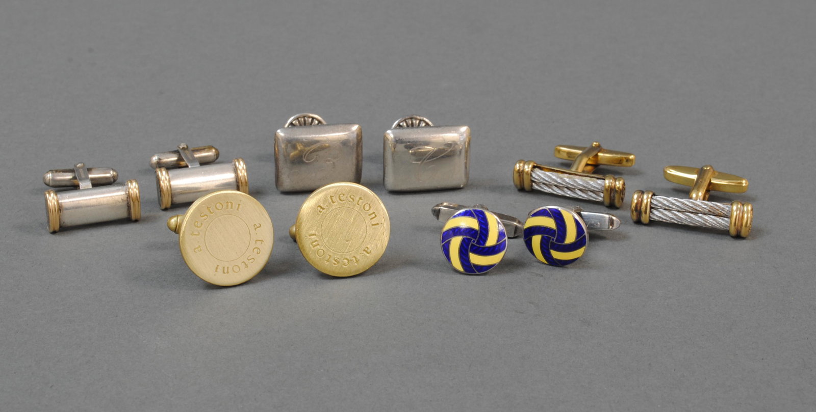 (5) PAIRS OF STERLING & COSTUME CUFFLINKS (1 of 3)