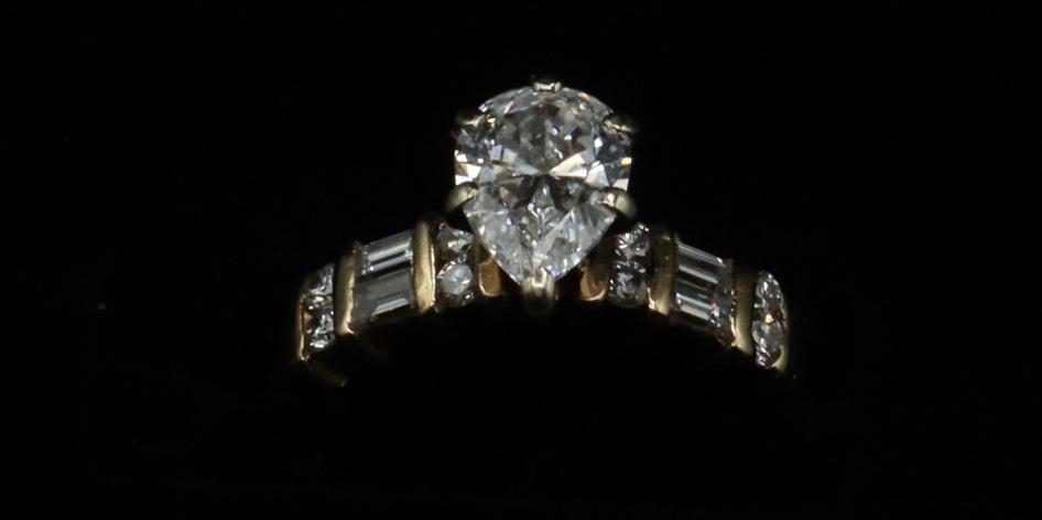 14K DIAMOND ENGAGEMENT RING, 1.00CT (1 of 4)