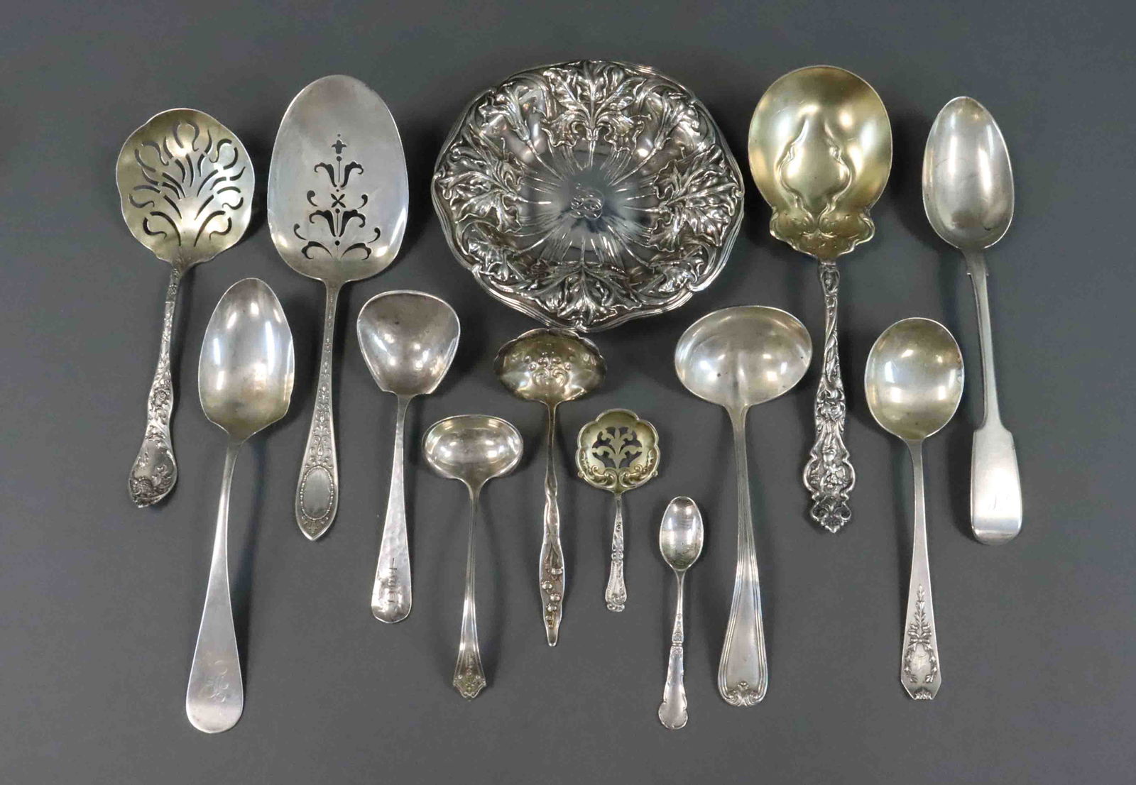 (17) PIECE SILVER TABLEWARES GROUP (1 of 2)