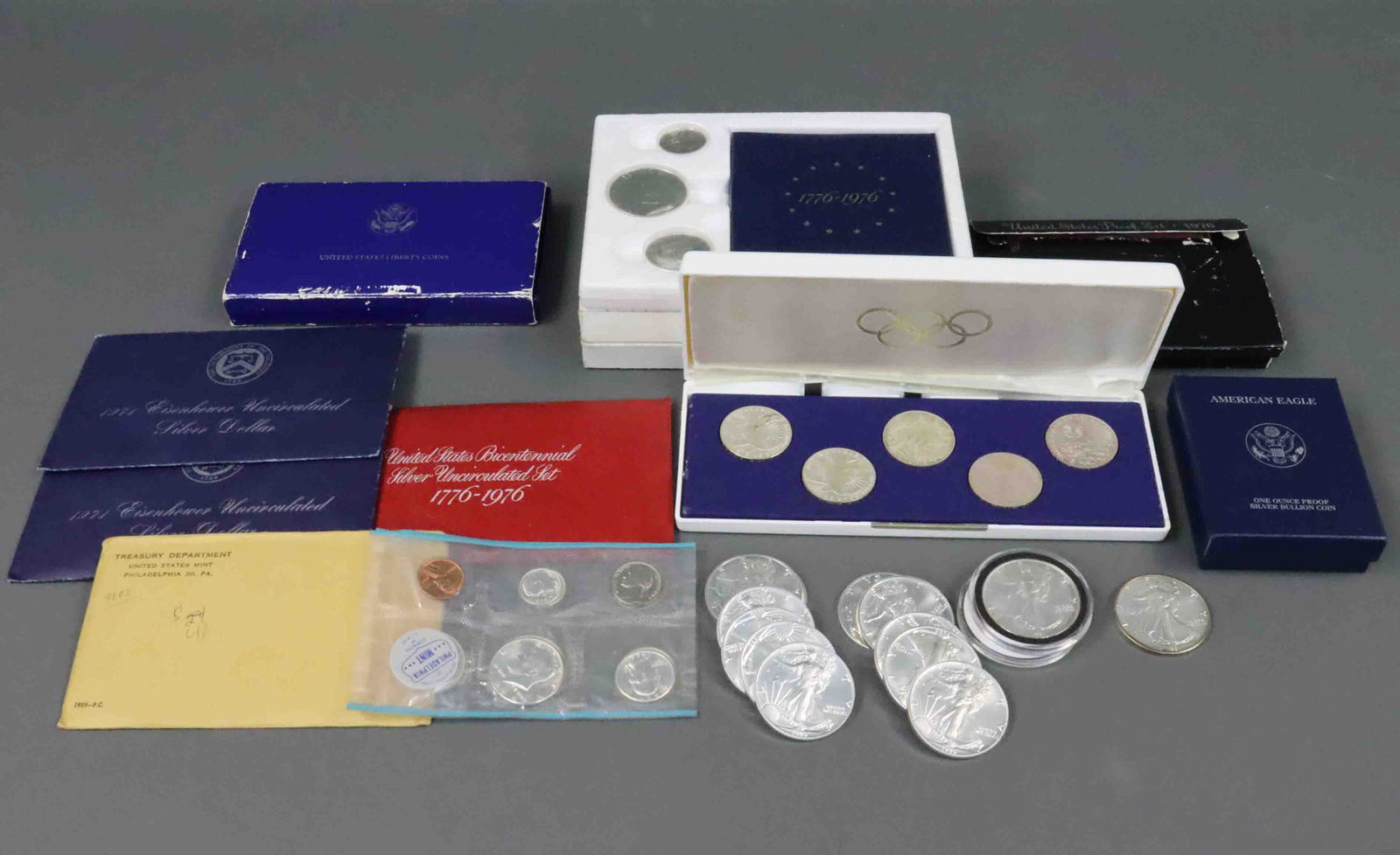 DIVERSE GROUP OF US & GERMAN SILVER COINS (1 of 1)
