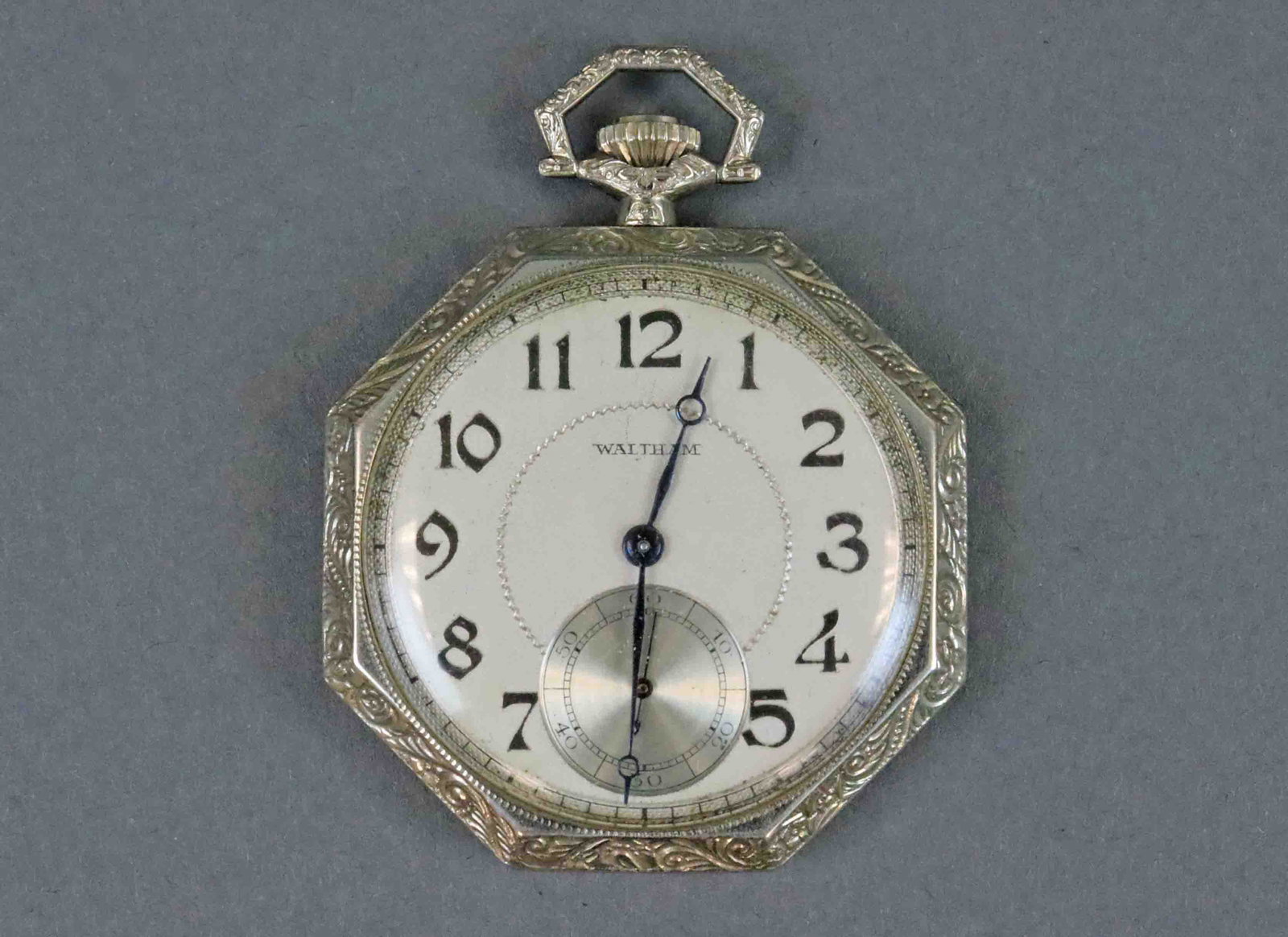 14K WALTHAM OPEN FACE POCKET WATCH (1 of 3)