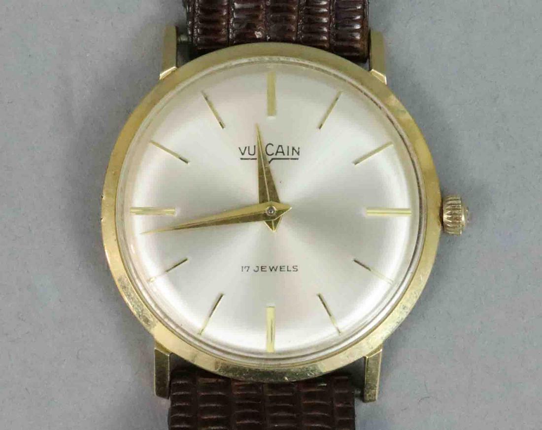 VULCAIN 14K GOLD CASE WATCH (1 of 4)