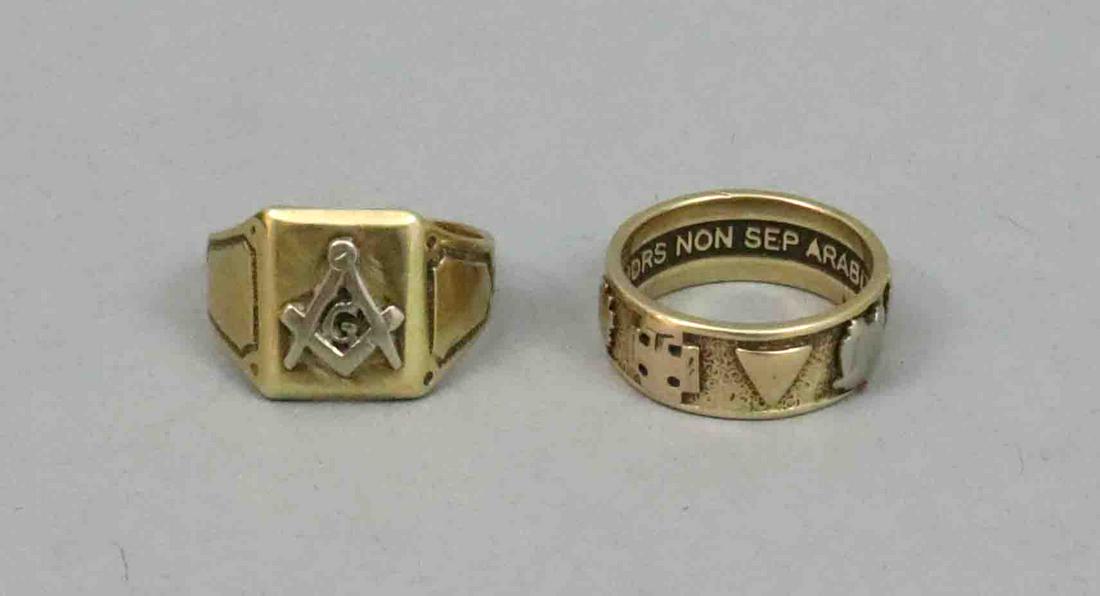 (2) 14K MASONIC RINGS (1 of 2)