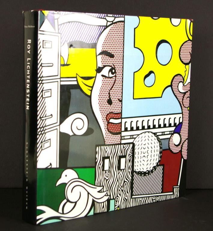 ROY LICHTENSTEIN SIGNED ART BOOK BY DIANE WALDMAN: titled "Roy Lichtenstein", published by the Guggenheim Museum in 1993, 408 pages, 350 full color reproduction photos, signed in black ink on inside cover page, jacket rubs, 12x12in.