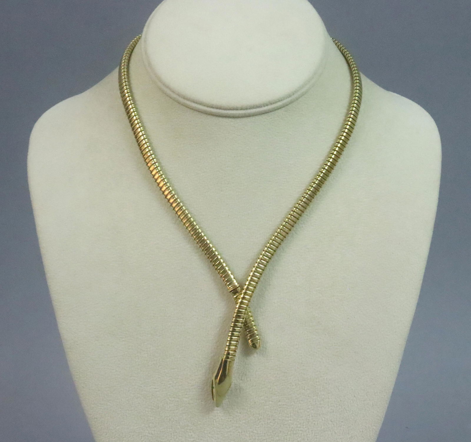 ITALIAN 18K SNAKE FORM FLEX NECKLACE (1 of 4)