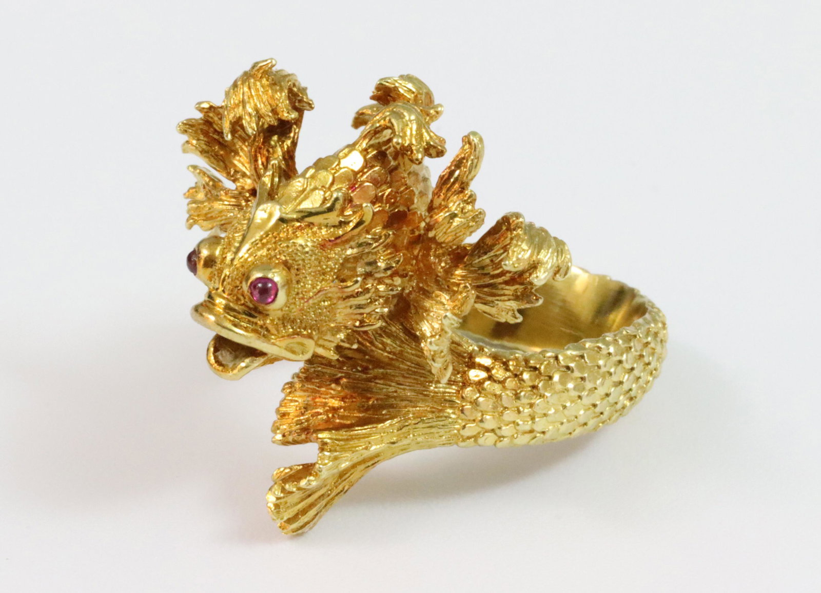 18K FISH FORM RING (1 of 8)