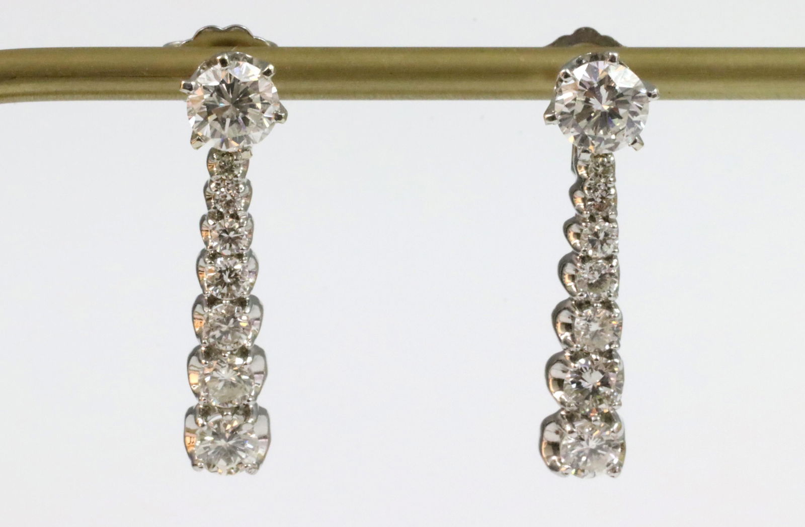 PAIR DIAMOND STUD EARRINGS WITH ENHANCERS (1 of 5)