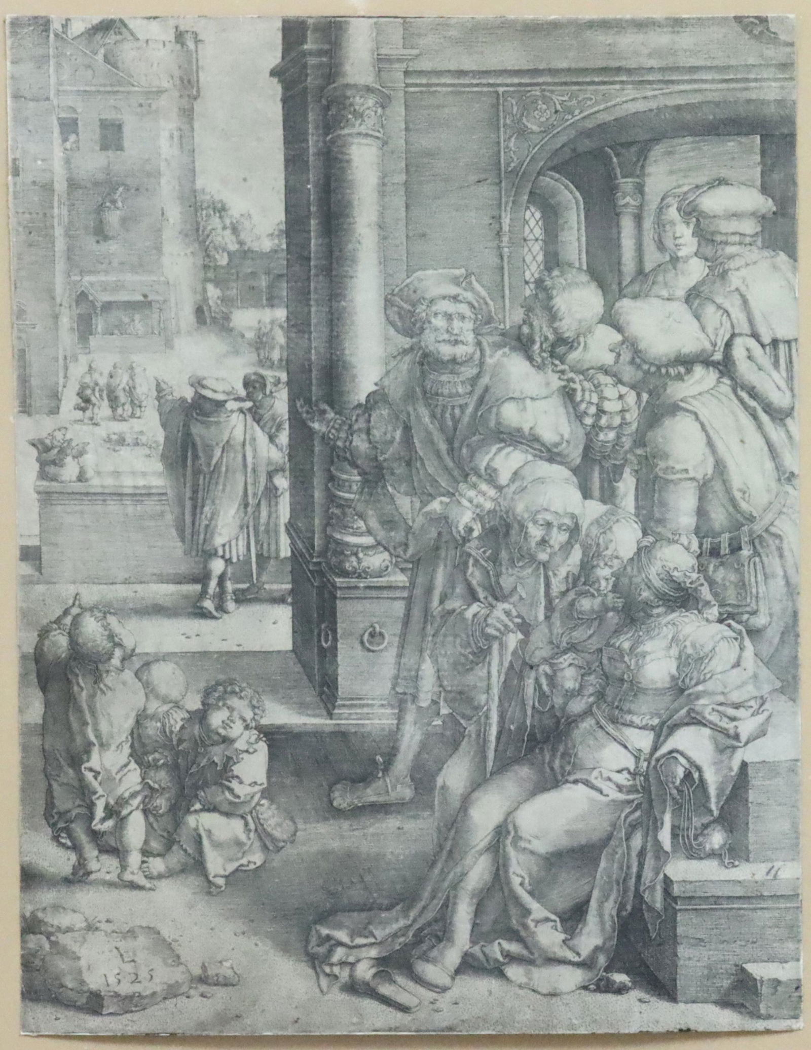LUCAS VAN LEYDEN ENGRAVING - THE POET VIRGIL (1 of 8)