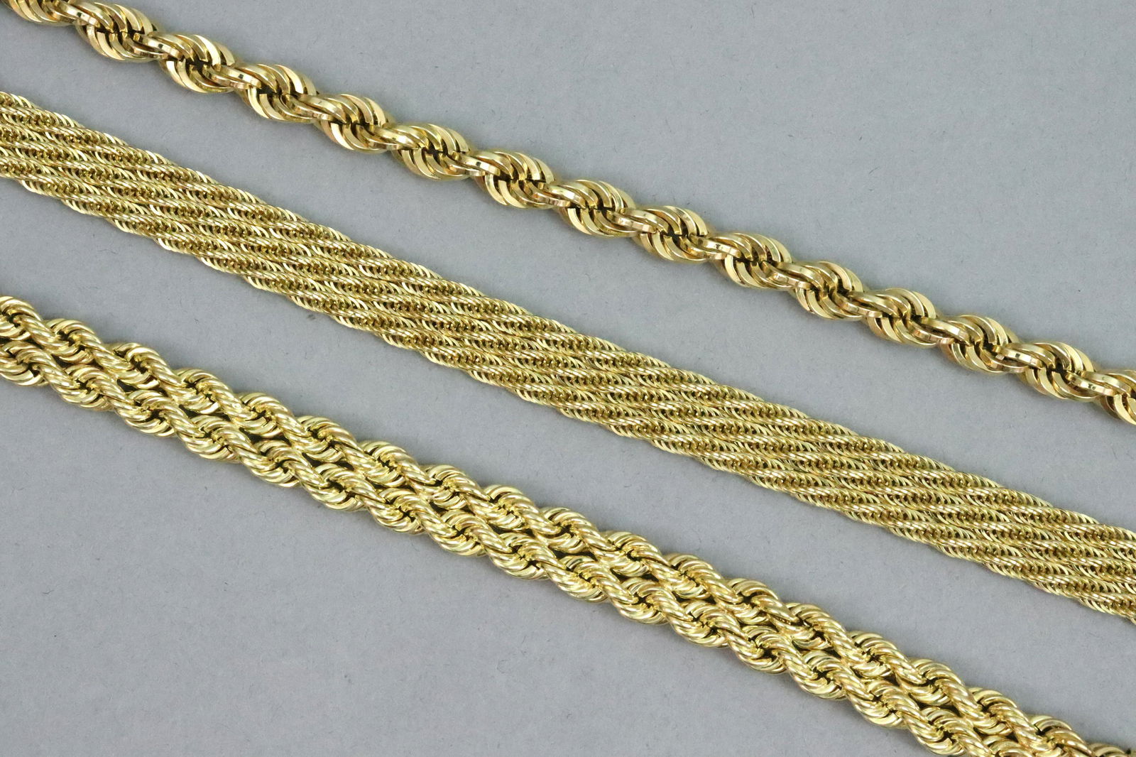 (3) 14K ROPE LINK BRACELETS (1 of 2)
