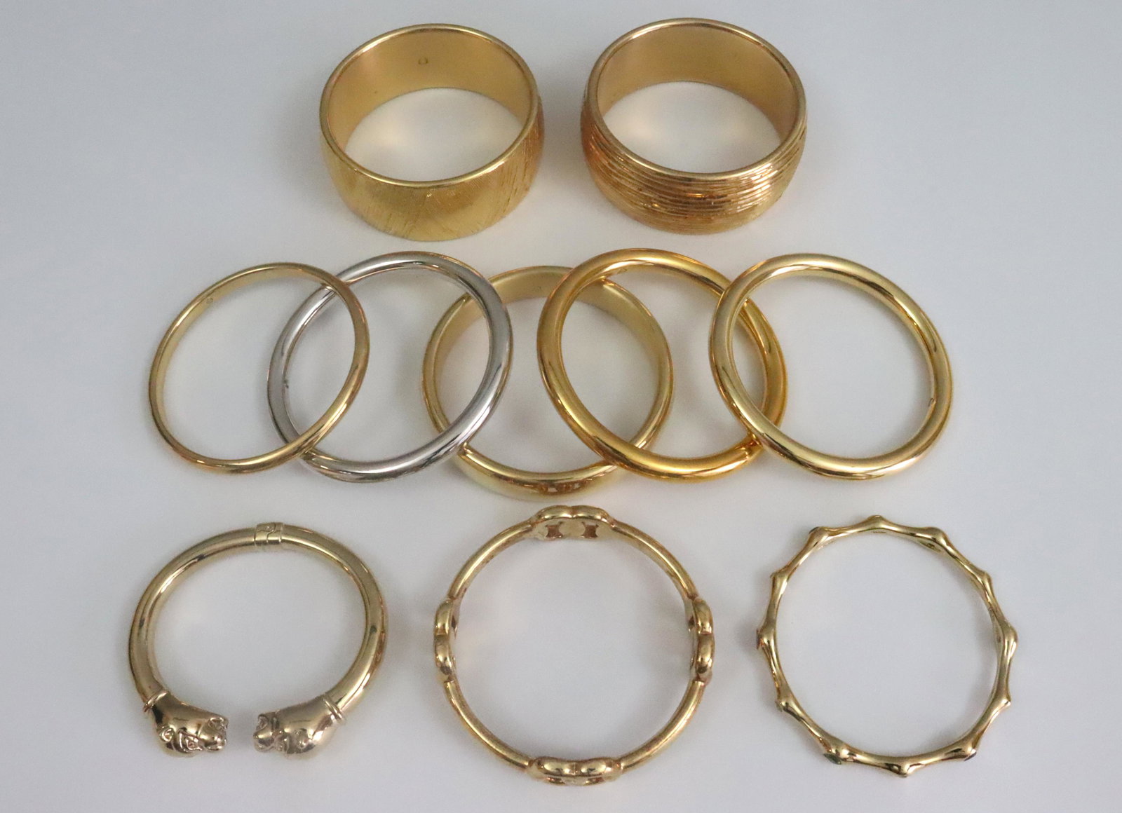 (10) 14K GOLD OVER RESIN BANGLES (1 of 1)
