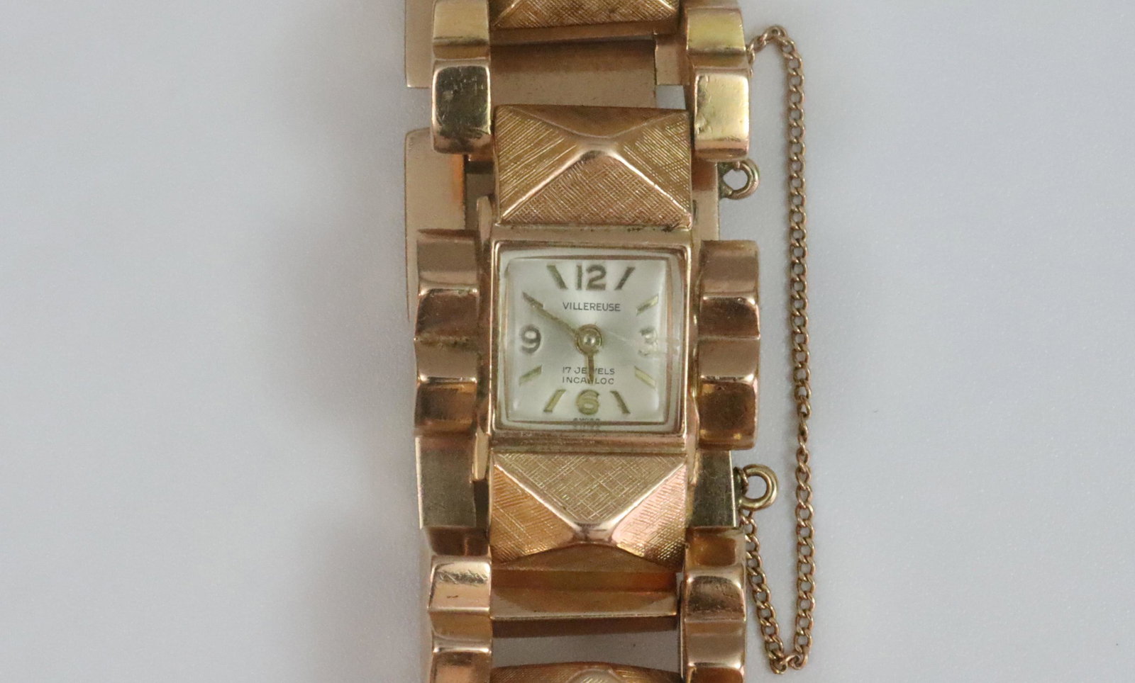 LADIES RETRO 14K ROSE GOLD BRACELET WATCH (1 of 3)