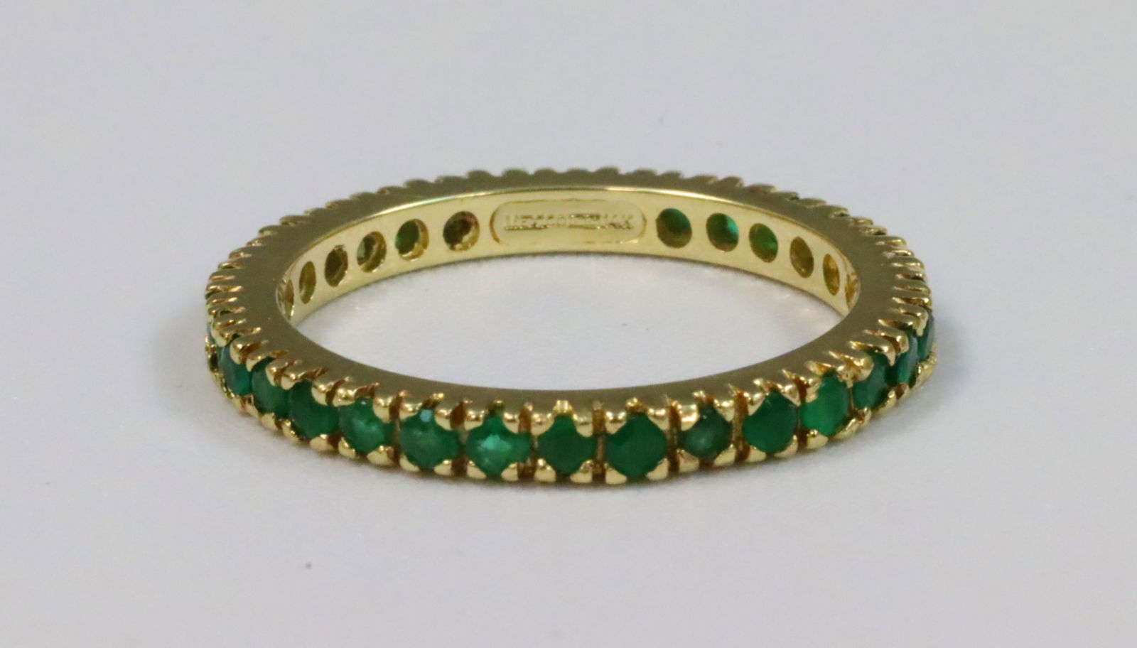 14K EMERALD ETERNITY RING (1 of 2)
