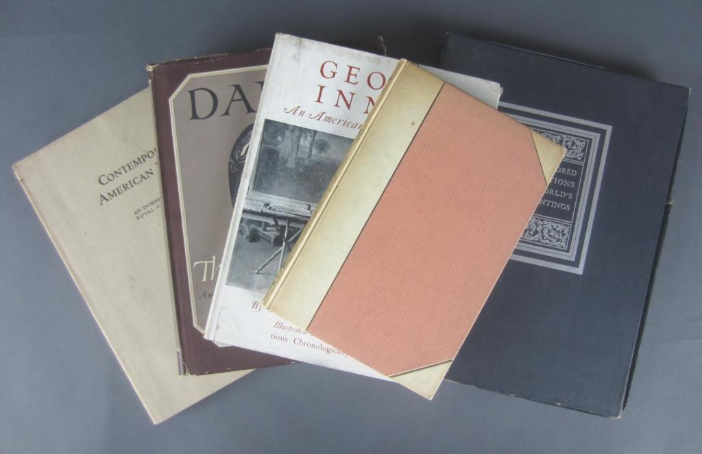 FIVE ART RELATED BOOKS: SALOME BY OSCAR WILDE New York: Three Sirens Press, no date, c.1930, printed by J.J. Little & Ives Company, New York, 16 plates by Aubrey Beardsley, 8vo, paper boards worn and soiled, top edge gilt, w