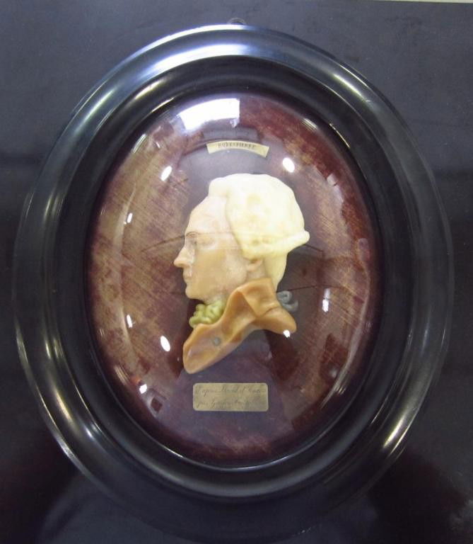 122 FRENCH WAX PORTRAIT BUST OF MAXIMILIAN ROBESPIERRE
