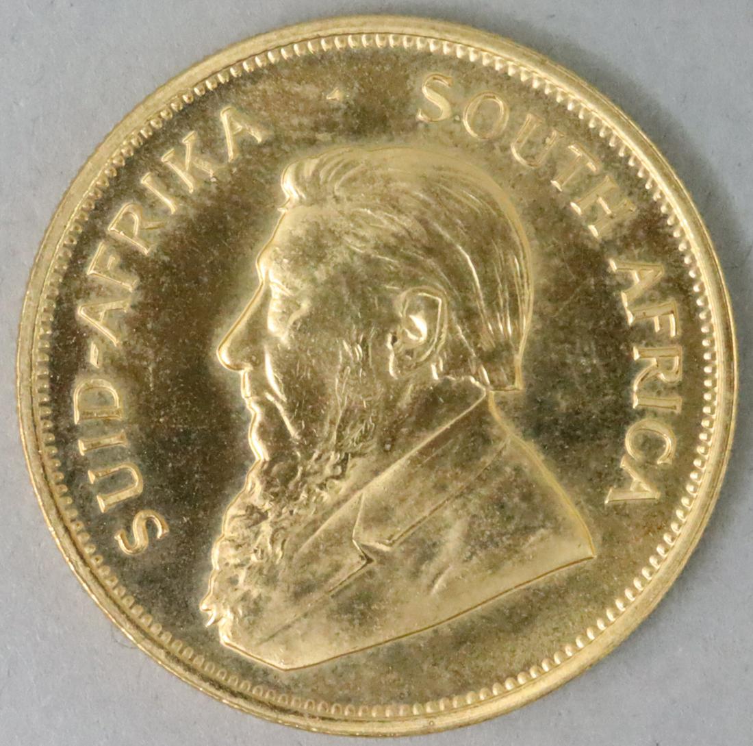 1979 SOUTH AFRICAN KRUGERRAND GOLD COIN: uncirculated, ungraded, 34gms., .917 purity