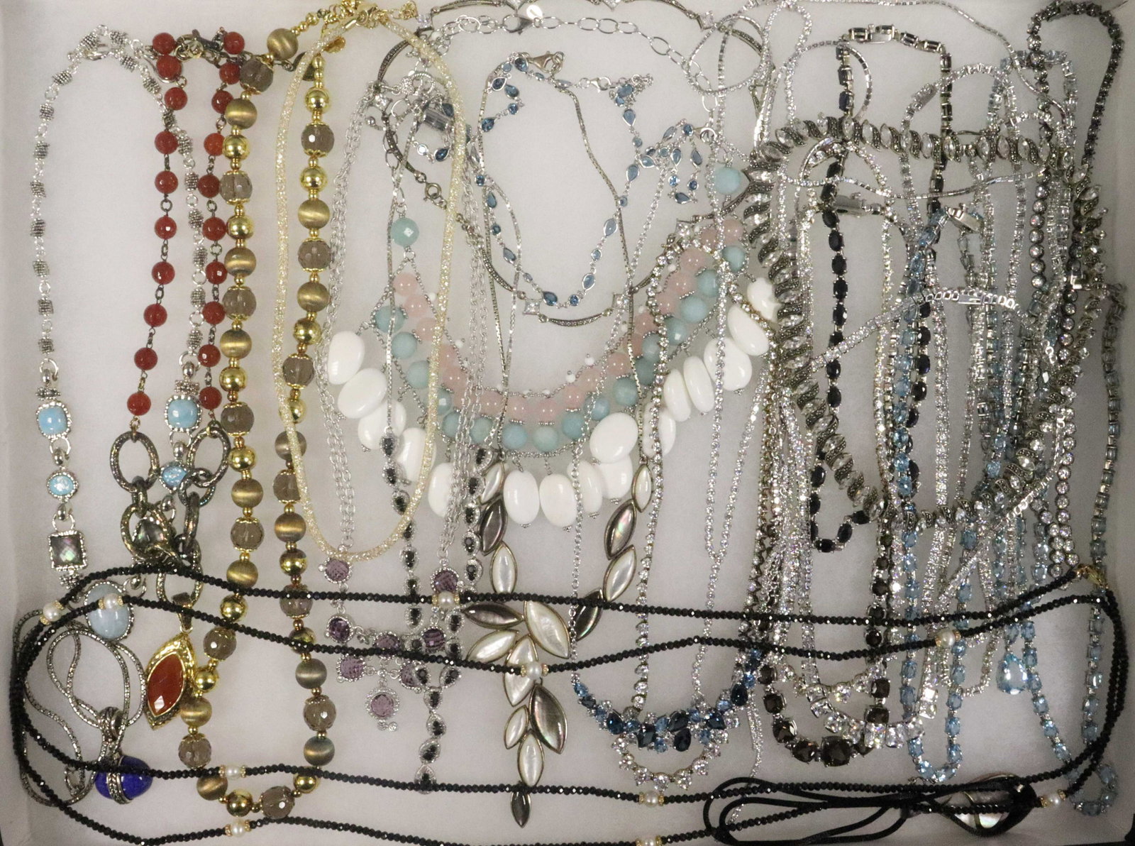 (28) STERLING GEMSTONE NECKLACES (1 of 1)