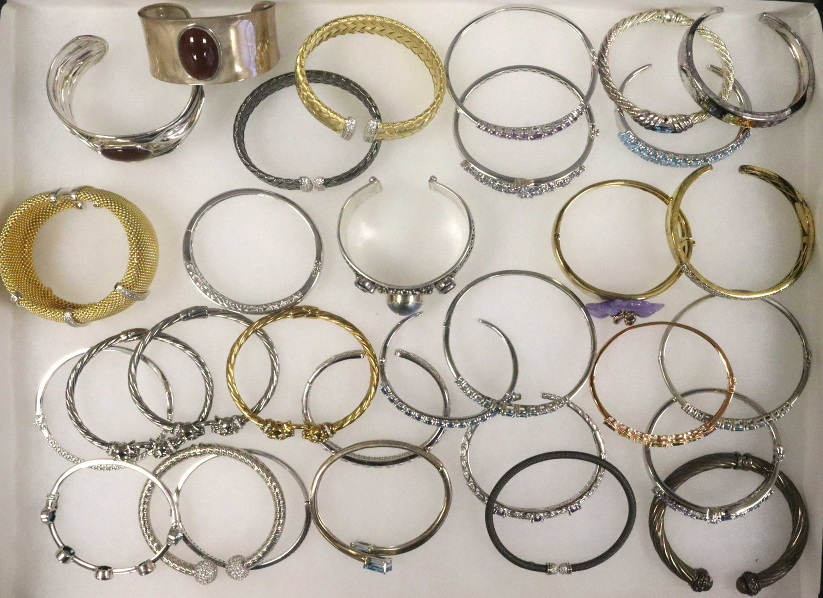 (31) STERLING GEMSTONE CUFFS & BANGLES (1 of 5)