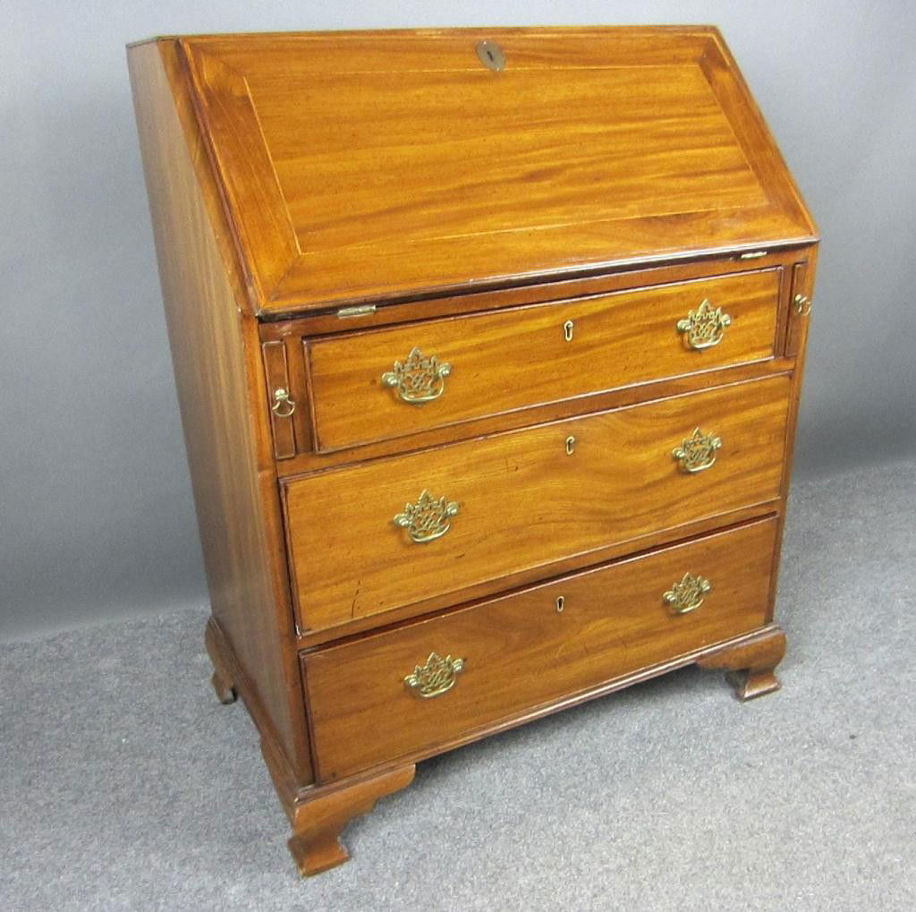 57 Antique Federal Style Mahogany Slant Front Desk Jan 19 2012