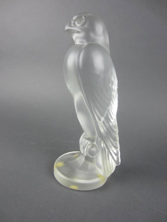 SEVRES CRYSTAL FALCON, 9in.
