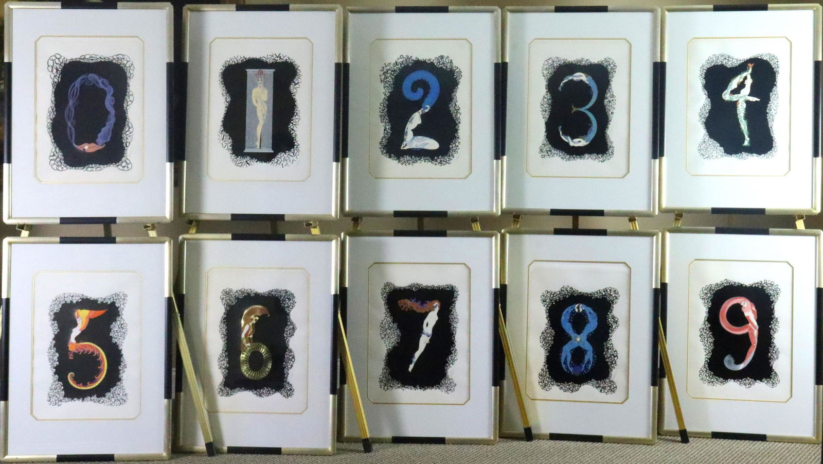 10 ERTE SERIGRAPHS - NUMBERS SUITE (1 of 7)