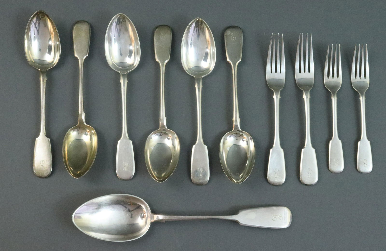 (55) PIECE RUSSIAN 875 SILVER FLATWARE GROUP (1 of 20)