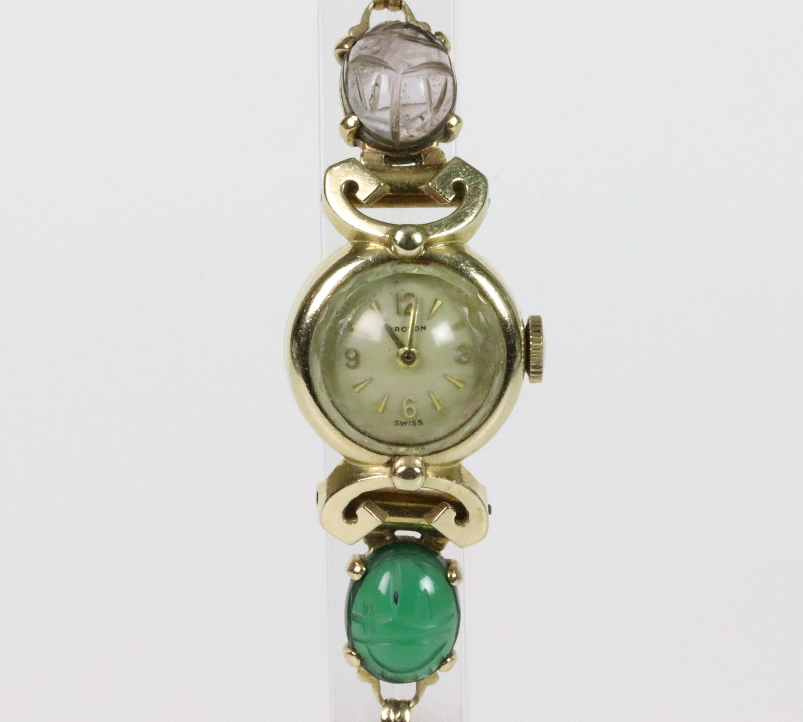 14K CROTON SCARAB BRACELET WATCH (1 of 3)