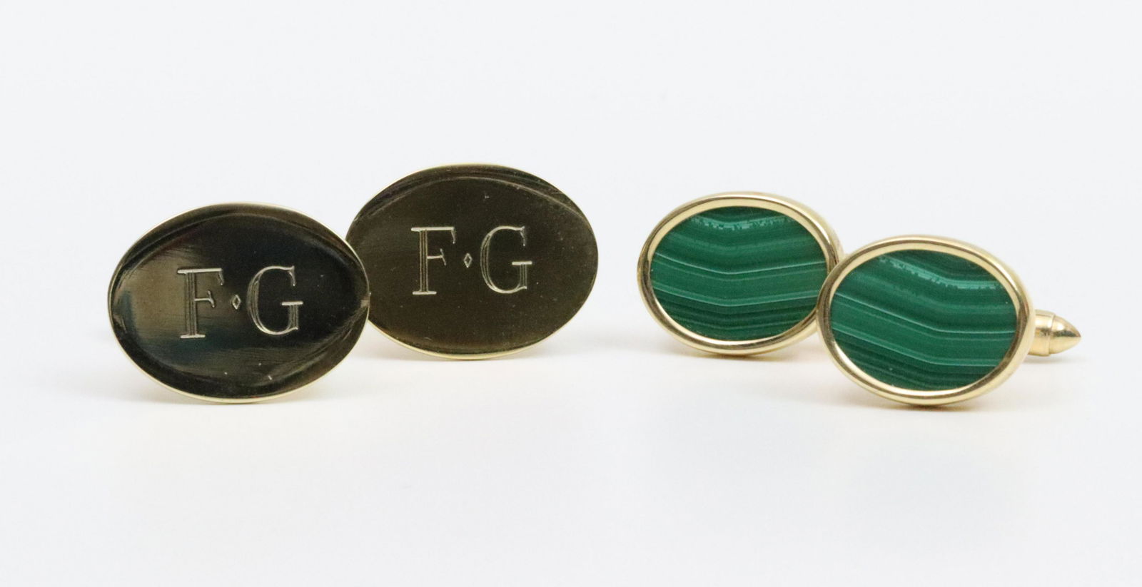 (2) PAIRS GOLD CUFFLINKS (1 of 2)