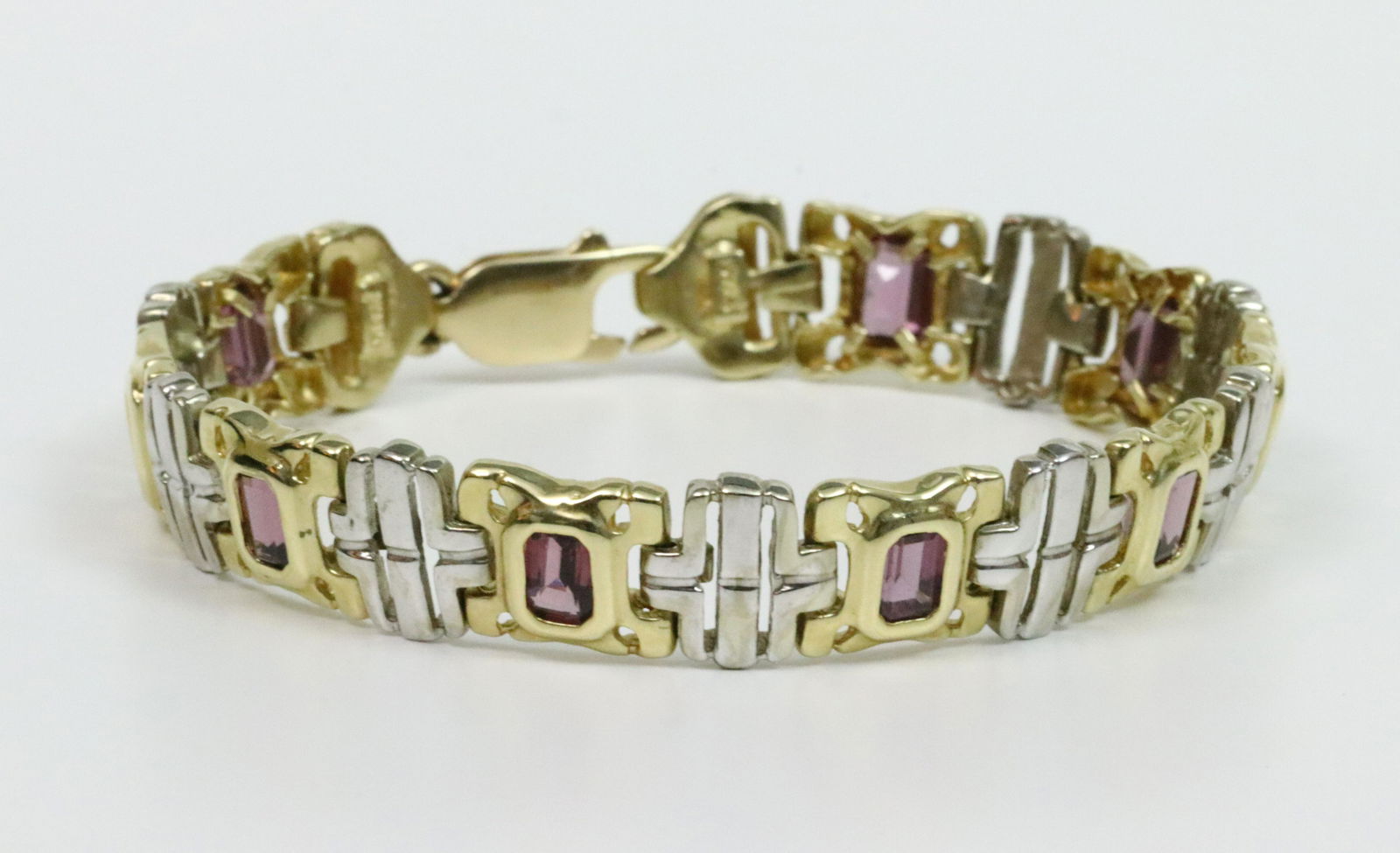 14K BICOLOR AMETHYST BRACELET (1 of 2)