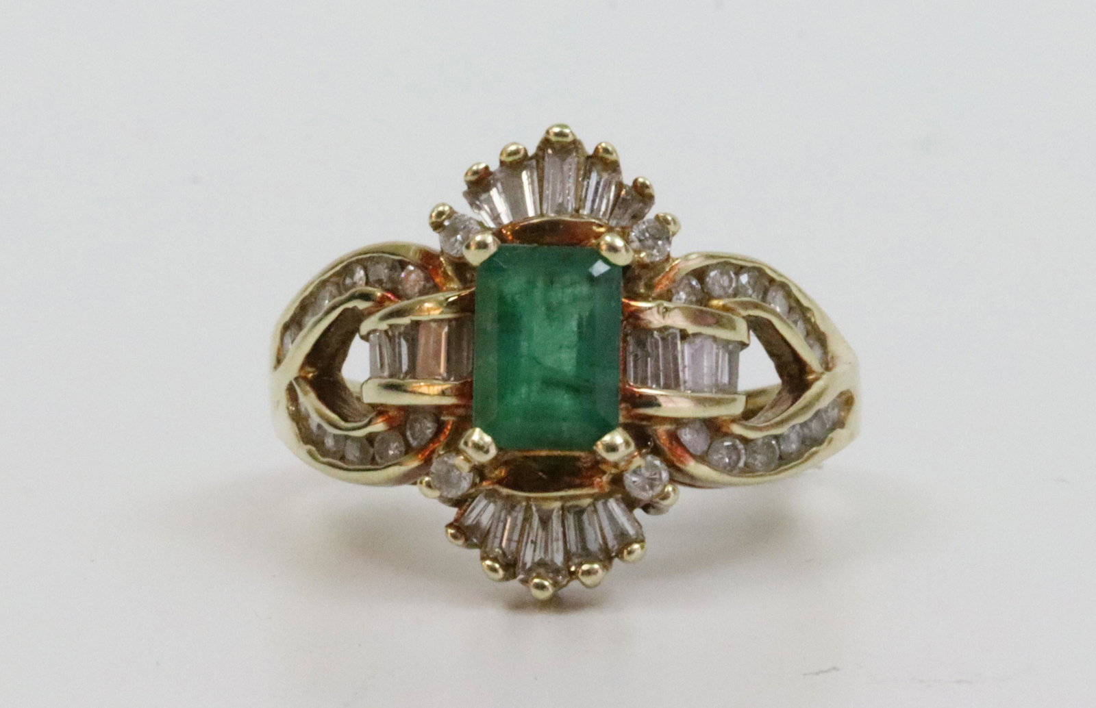14K EMERALD & DIAMOND RING (1 of 3)