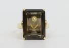 RETRO 14K SMOKY QUARTZ RING