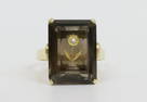 RETRO 14K SMOKY QUARTZ RING