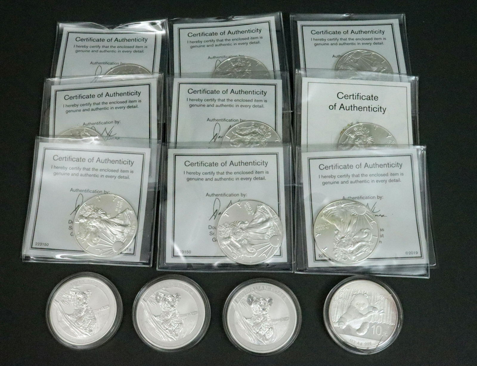 (13) ONE OUNCE SILVER BULLION COIN ROUNDS (1 of 1)