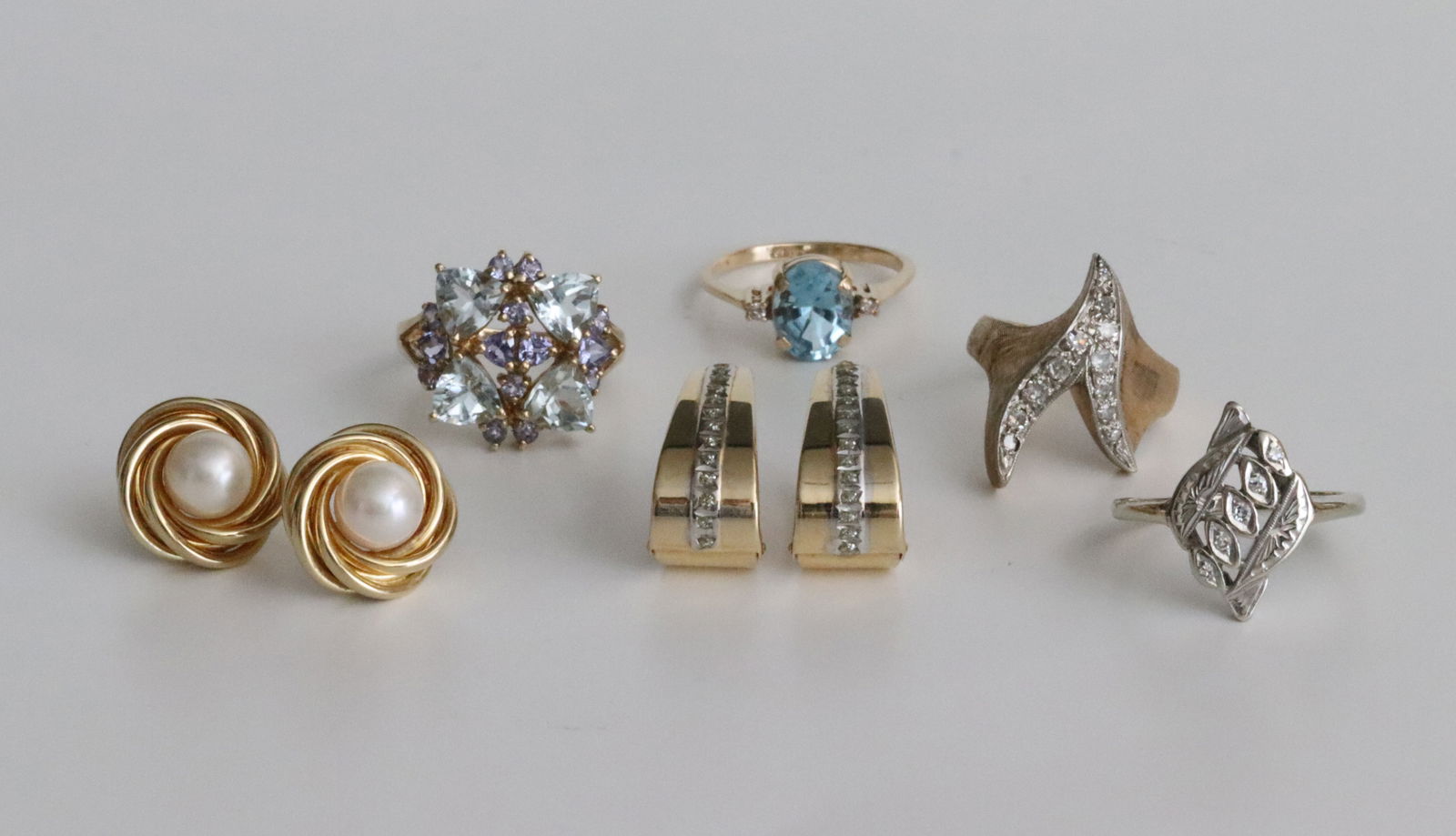 (6) PIECE GOLD JEWELRY GROUP, MOST 14K (1 of 2)