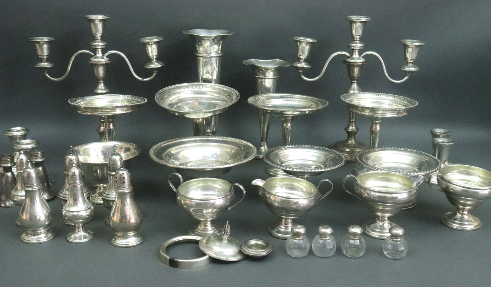 (32+) PIECE WEIGHTED STERLING TABLEWARE GROUP (1 of 1)